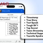 what does ts mean in text